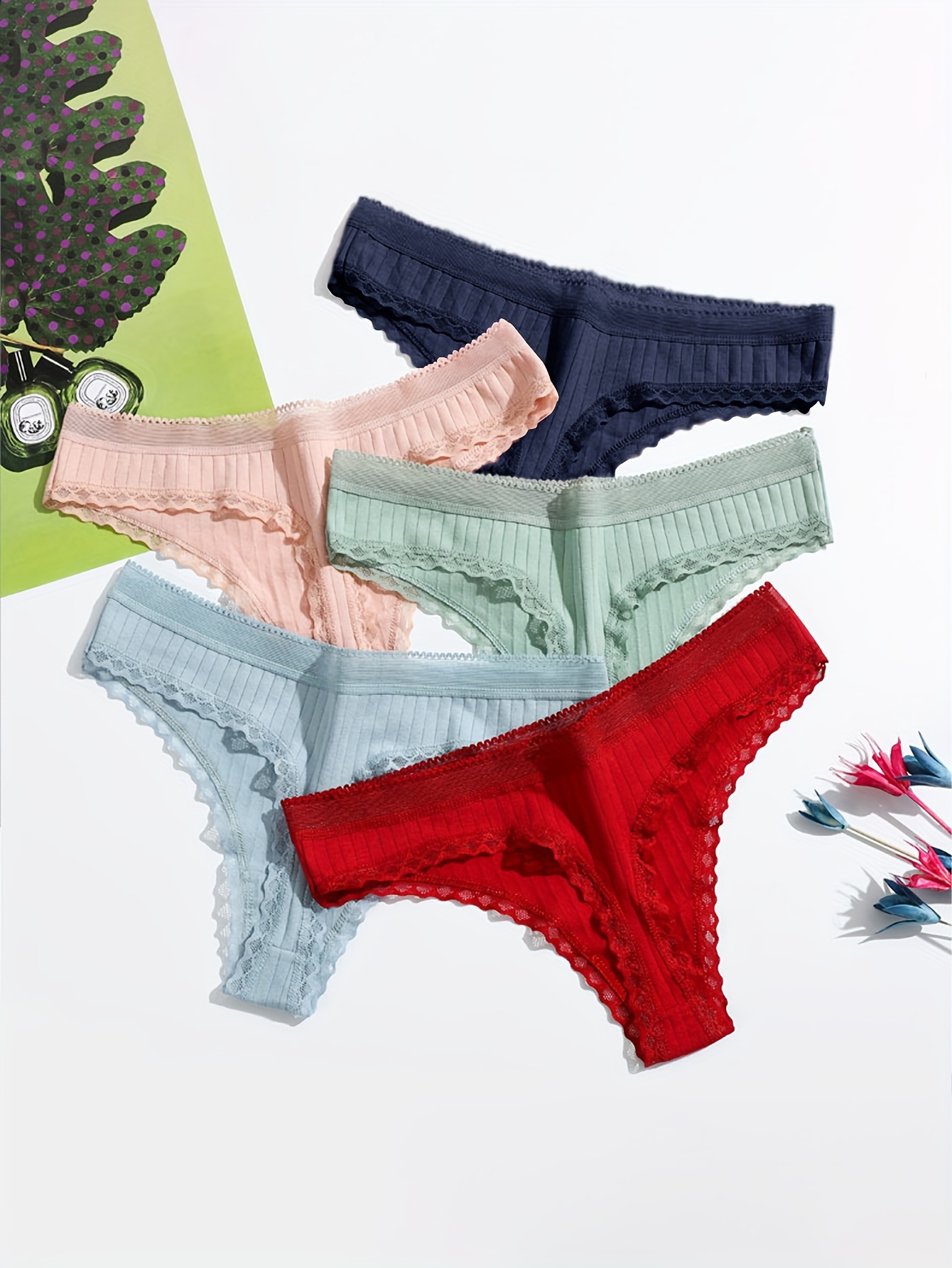Women's Fashion Comfortable Candy Color Thong Panties Soft - Temu