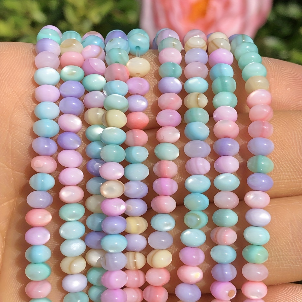 

3x5mm 110 Pcs Shell Bead Pendants In Pastel Colors - Annebeads