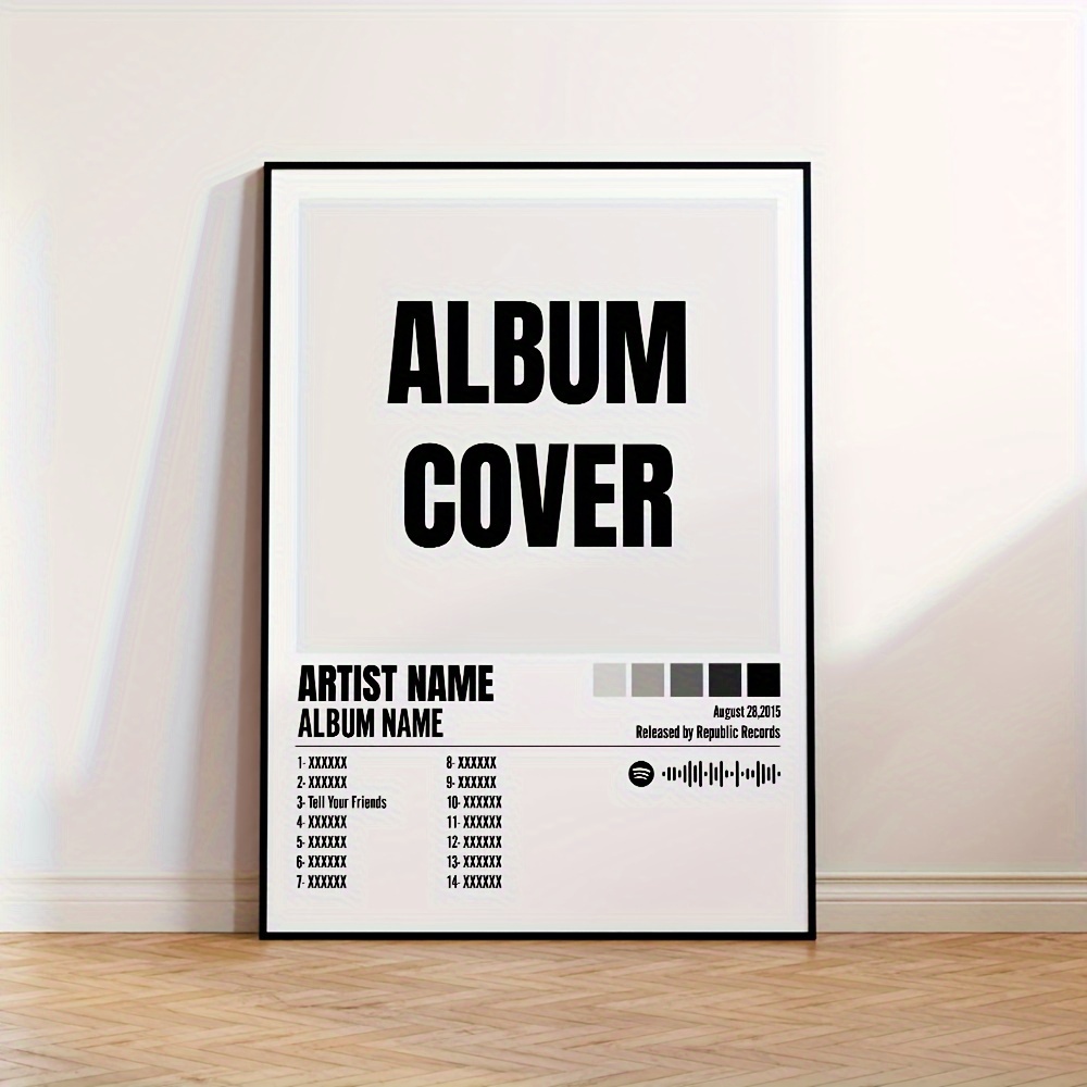 1pc Modern Custom Personalization Music Album Covers Poster Rapper Hiphop Singer Canvas Painting Wall Art Picture Waterproof Poster for Living Room Bedroom Home Decor-Style2Frameless/aluminum Alloy Frame Halloween/Christmas Gift