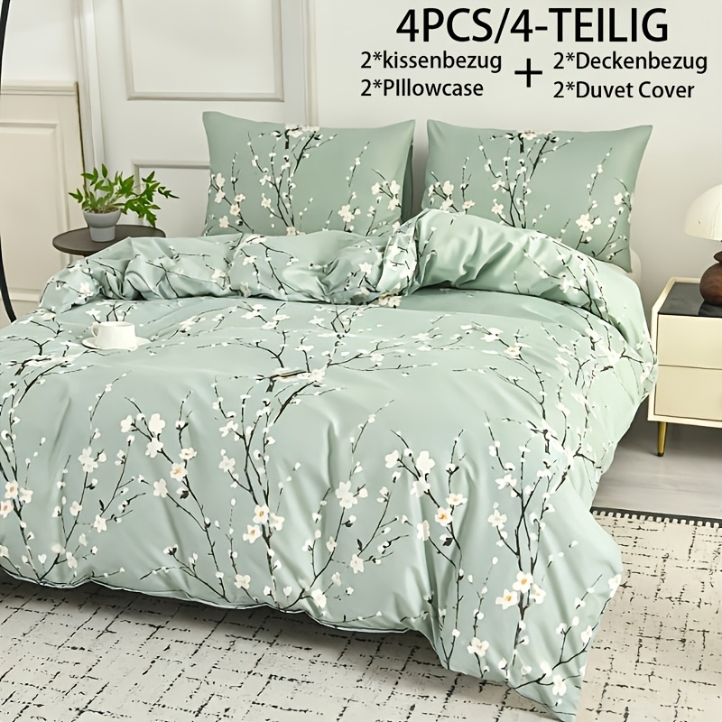 4pcs Bedding For Germany: 2 Duvet Covers + 2 Pillowcases (80x80cm), Soft Breathable Printed Bed, No Filler