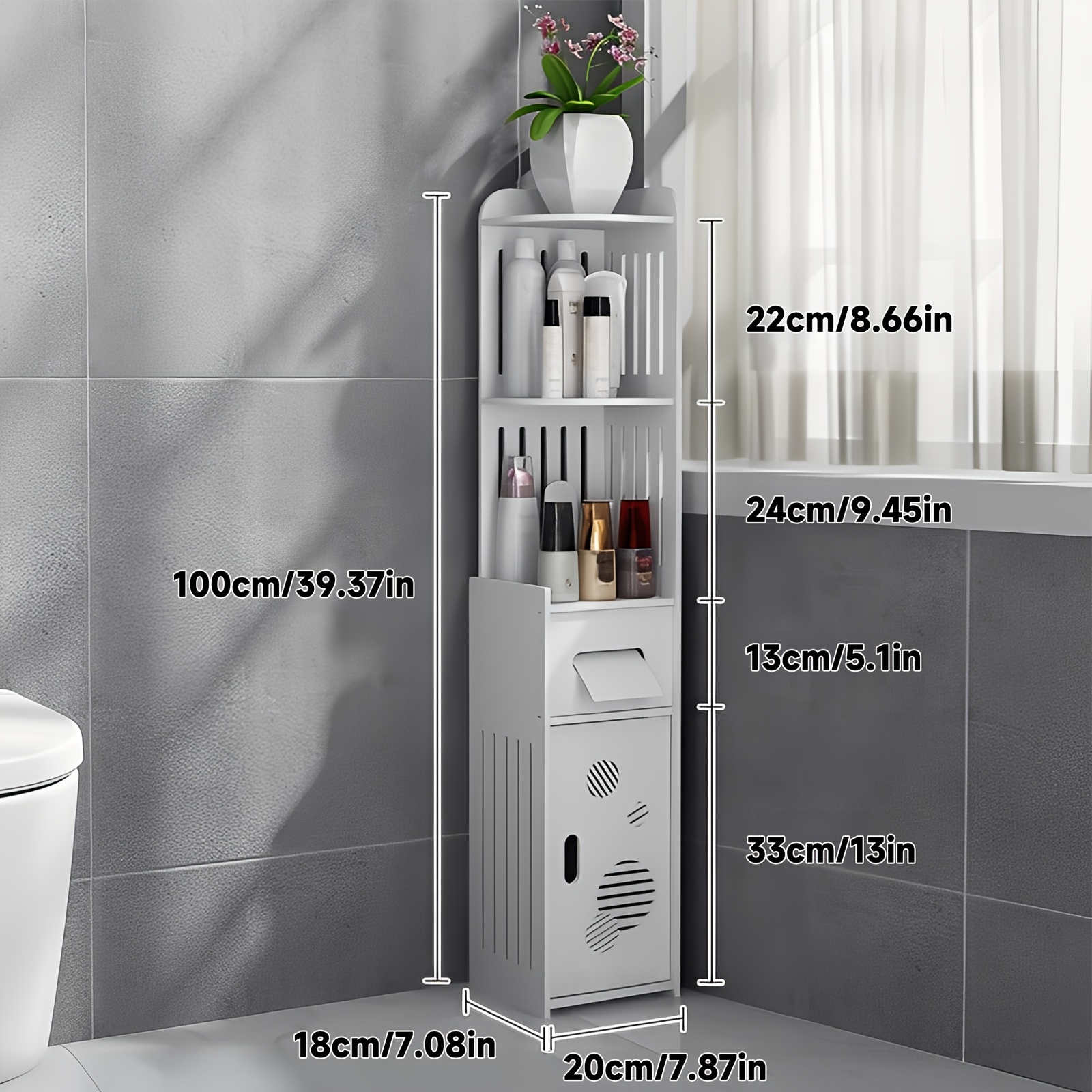 TEMU Compact And Sturdy Pvc Storage Unit - Easy To Assemble, Versatile Organizer For Bathroom, Bedroom, And Living Room - White, Lovewe