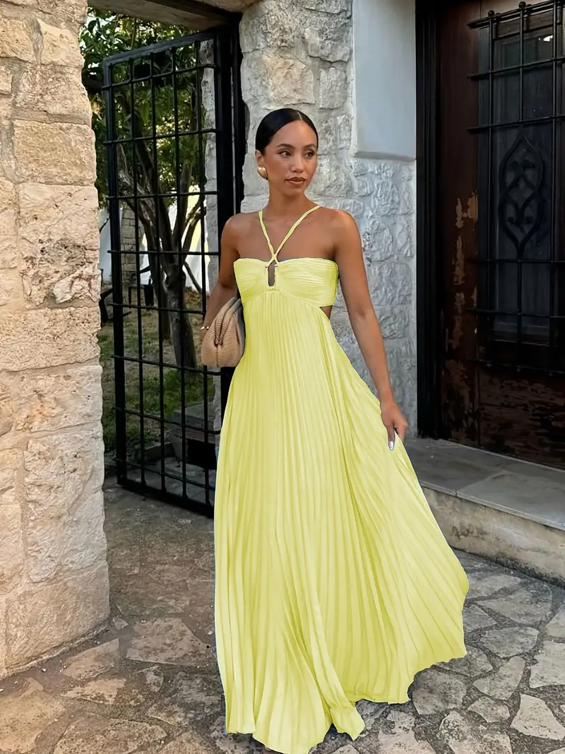 maxi dress summer 2025 summer 2025 strapless pleated maxi dress sleeveless solid