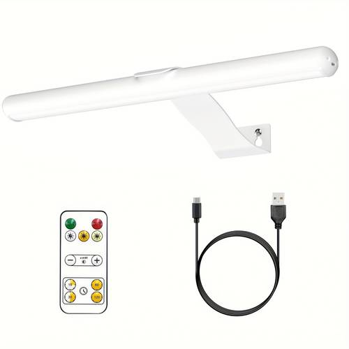 1pc wireless remote oil painting lamp with remote control 4400mah battery capacity dimmable timing magnetic contact power on with iron bracket 30cm lamp length