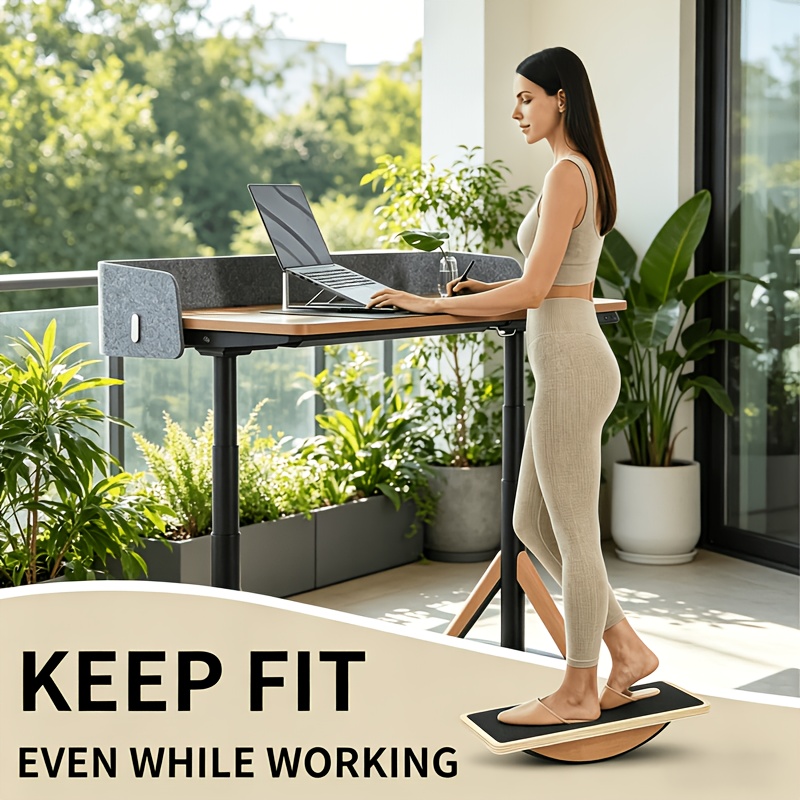 Image of Wooden I-beam Balance Board – A Bidirectional Balance Trainer With Anti-slip Design, Equipped With Enhance Ankle Joint Strength. Suitable For Gyms, Physical Training, And Fitness Levels