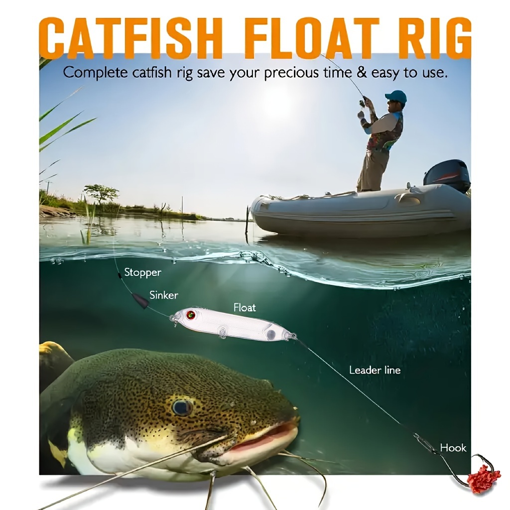 Gourami Demon Dragon Catfish Floats,Santee Cooper Catfishing Rig,Chunky Catfish  Rigs for Lake River,Catfish Rattling Line Float : : Sports,  Fitness & Outdoors