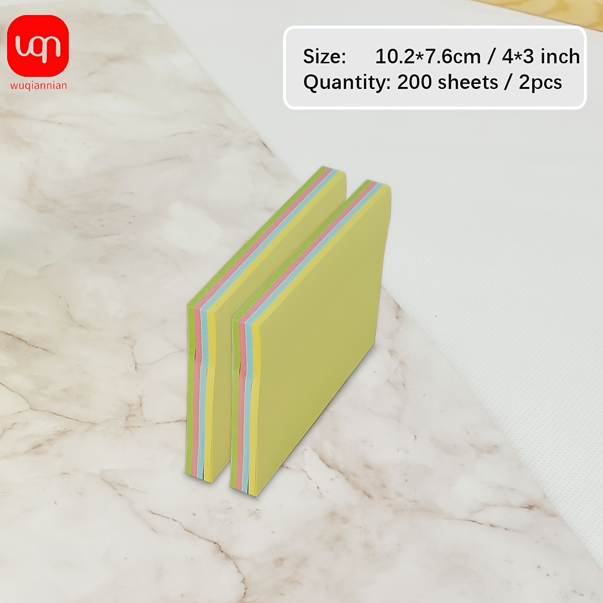 200 Sheets Of Sticky Notes, 4"x3", Colorful Notes, Adhesive Notes, Self-stick Notes, , , Multi-colored Notes, Back-to-school Supplies, Office Supplies