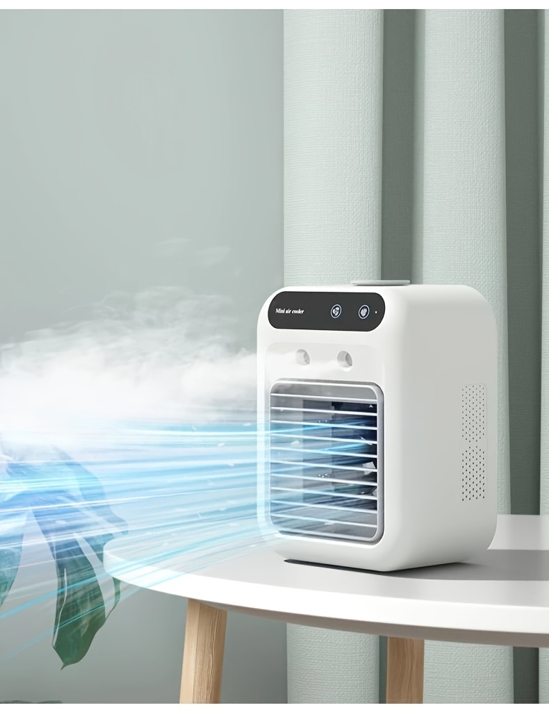 1pc usb desktop fan and air cooler a portable personal cooling   by usb ideal for home office   and travel this compact desktop fan operates   and   with a lithium battery Product details 13