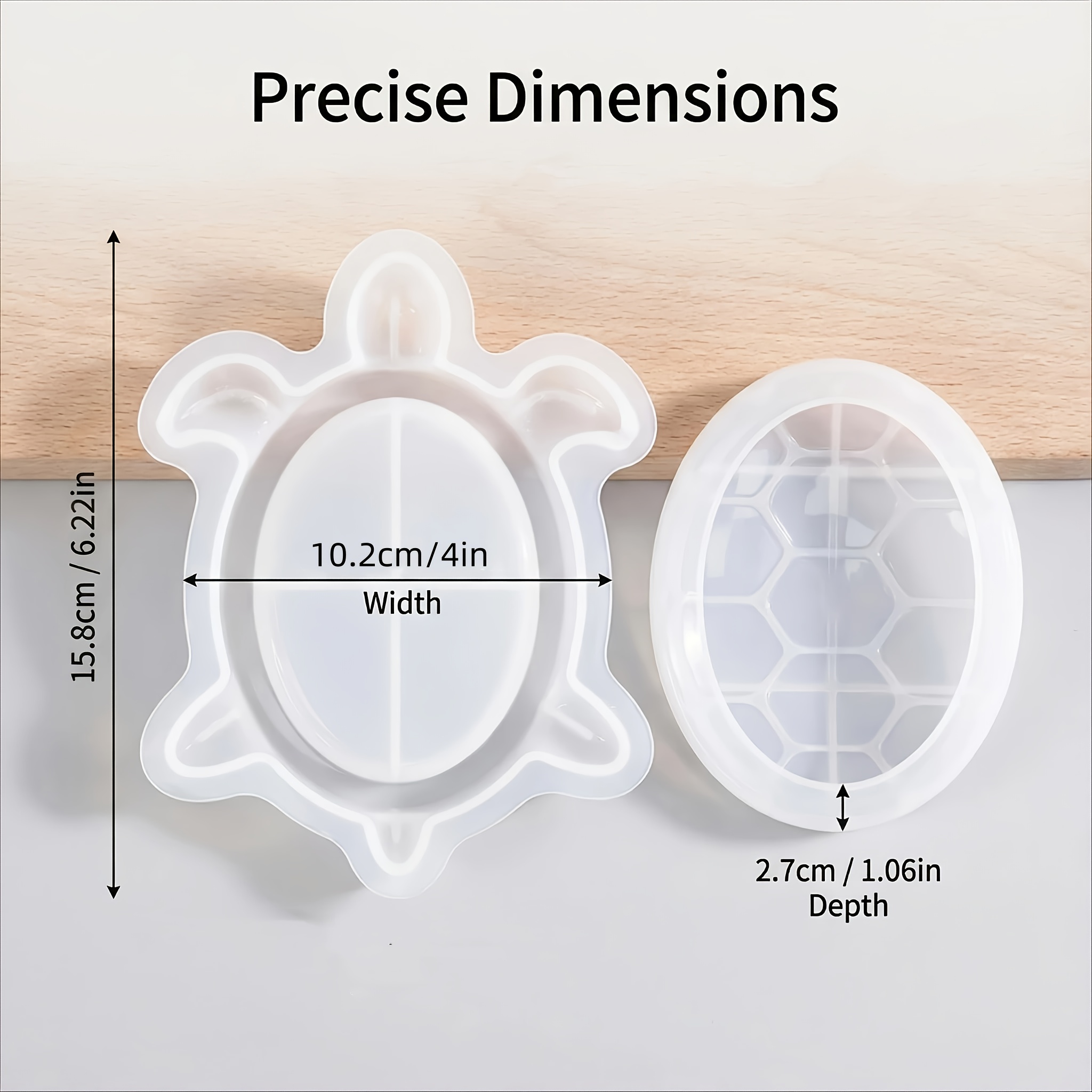 TEMU 1 Set Turtle Box Resin Mold, 3d Sea Animal Storage Container Silicone Resin Casting Molds, Unique Marine Turtle Jewelry Trinket Holder Candy Jar