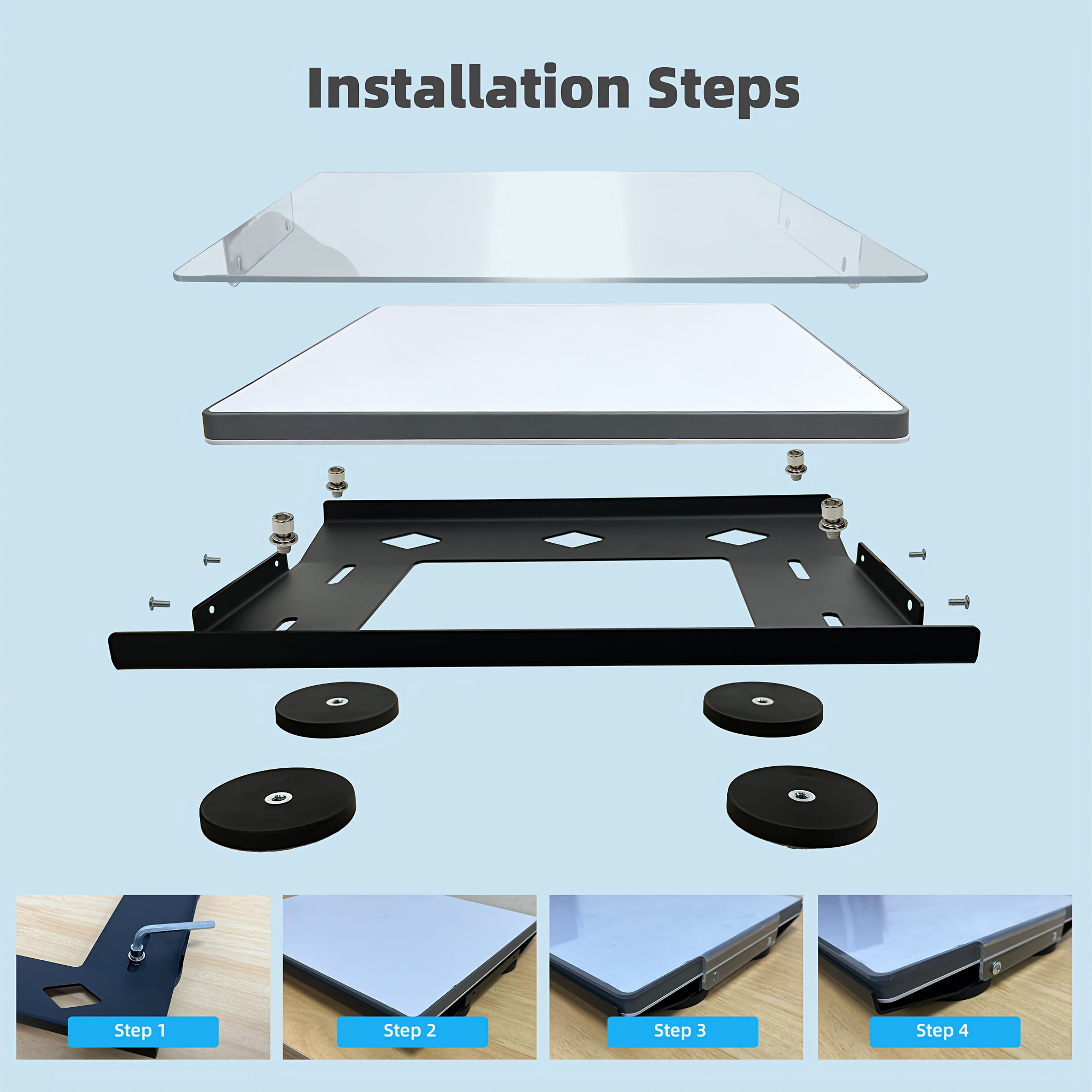 Kit de fixation magnétique pour tablette Starlink Mini, avec plaque de recouvrement en PC haute résistance pour . Fabriqué en fer pur, il offre une  à 360° pour le Starlink Mini tout en assurant une transmission de signal sans obstruction