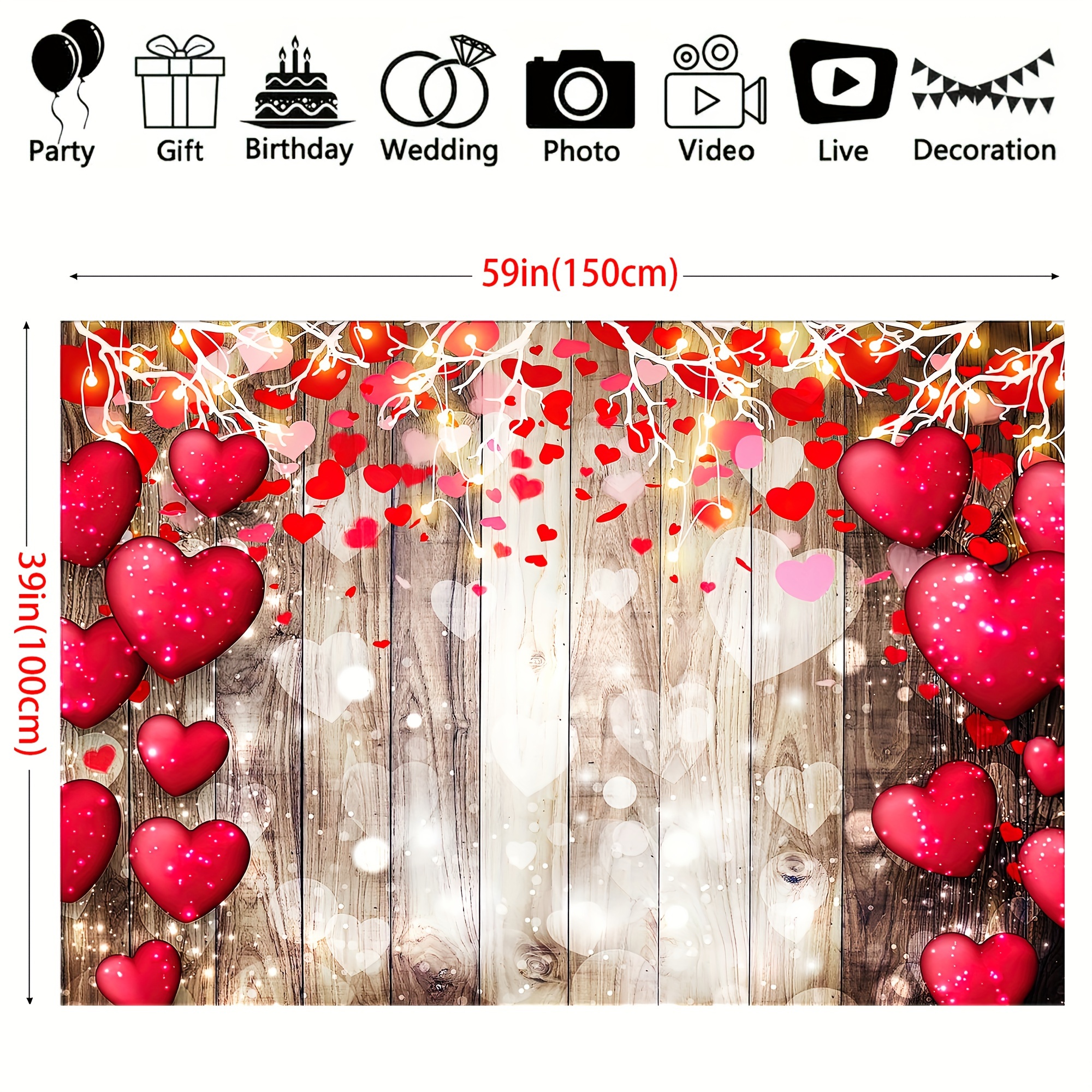 Valentine's Day Backdrops Photography Vintage Rustic Wood - Temu