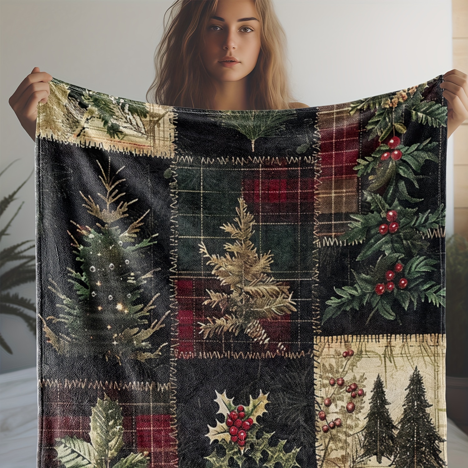 

Christmas Tree & Flannel Blanket - , , And For , Bed, , And -