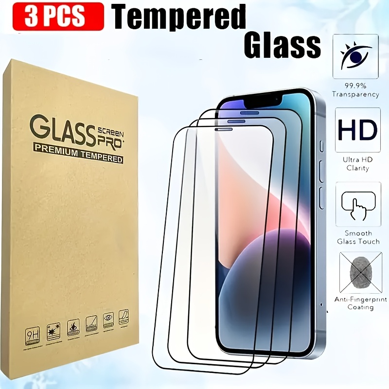 

A Pack Of Tempered Glass Screen Protectors For , , 16 Pro, 16 Pro Max, 12/13/14/ , Featuring Ultra-high And 9h Hardness.