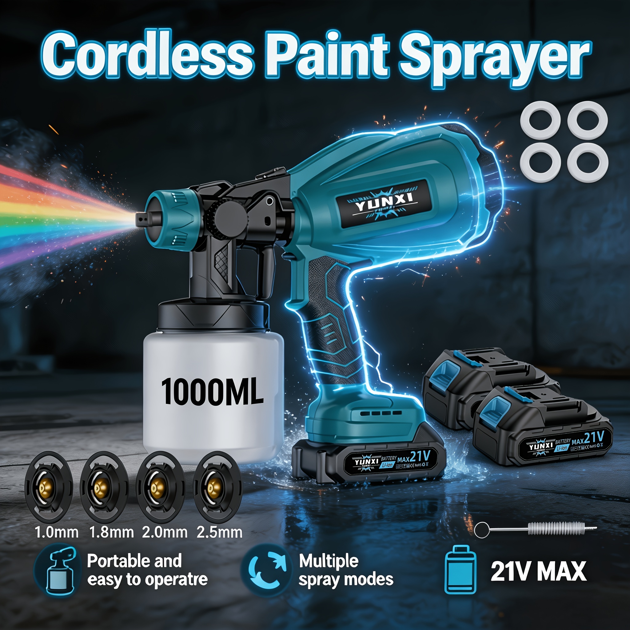 21v portable spray paint machine one time uniform soft mold ergonomic handle and   used for automotive details furniture paint projects spray guns automotive detail tools   sturdy  
