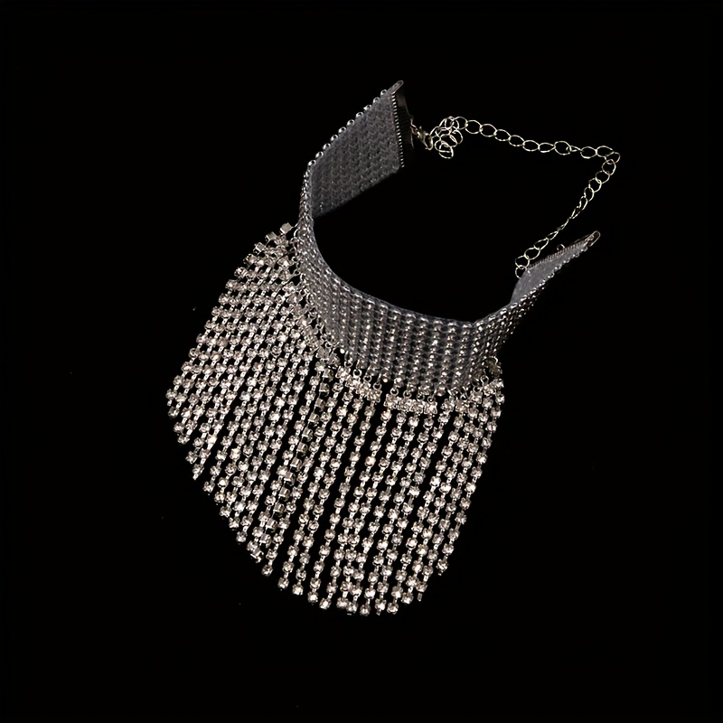TEMU Bracelet de Cheville à Franges et Strass Brillant | Bijou Délicat pour Femmes, Sandales ou Tenues de Soirée | Accessoire Bohème Style Festival