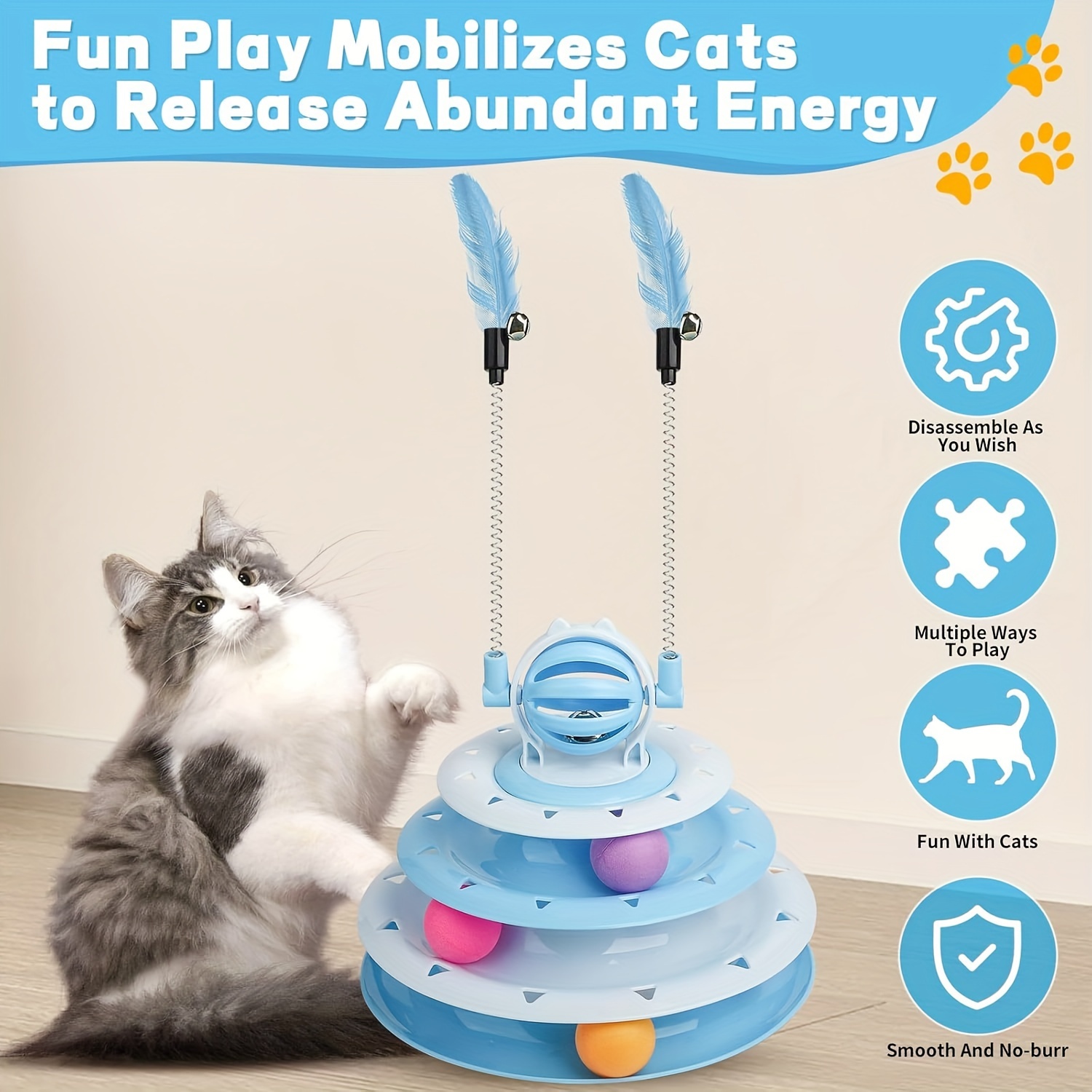 TEMU Cat For Interactive Cat Toy Cat Toy Cat Toy 2 Cat