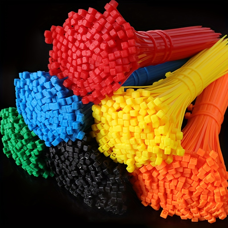 

150pcs 8-inch Nylon Zip Ties - , Cable Wraps In Assorted Colors For Indoor & Outdoor Use Reusable Zip Ties