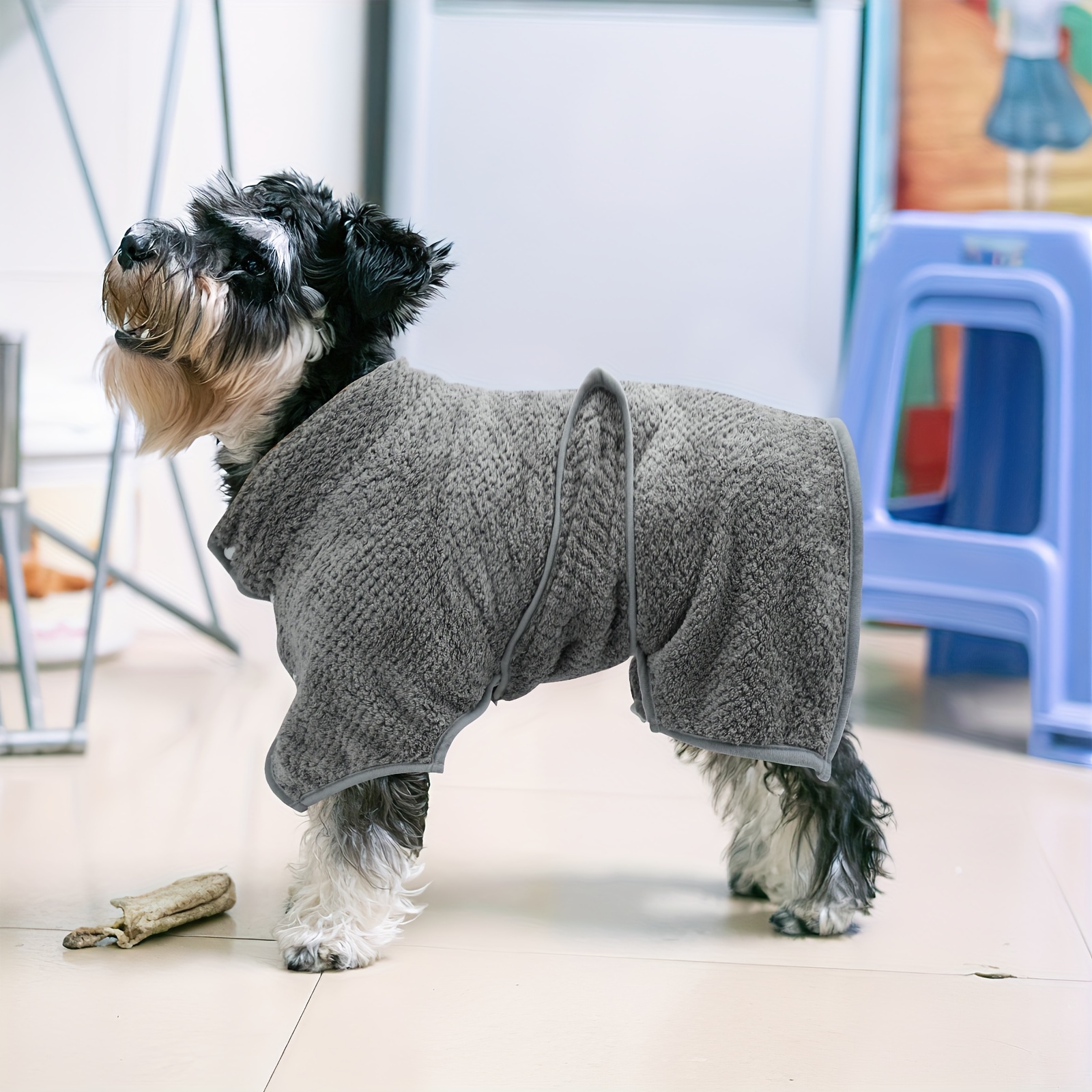 Ultraabsorbent Coral Fleece Dog Bathrobe Soft, Quickdry Pet Towel