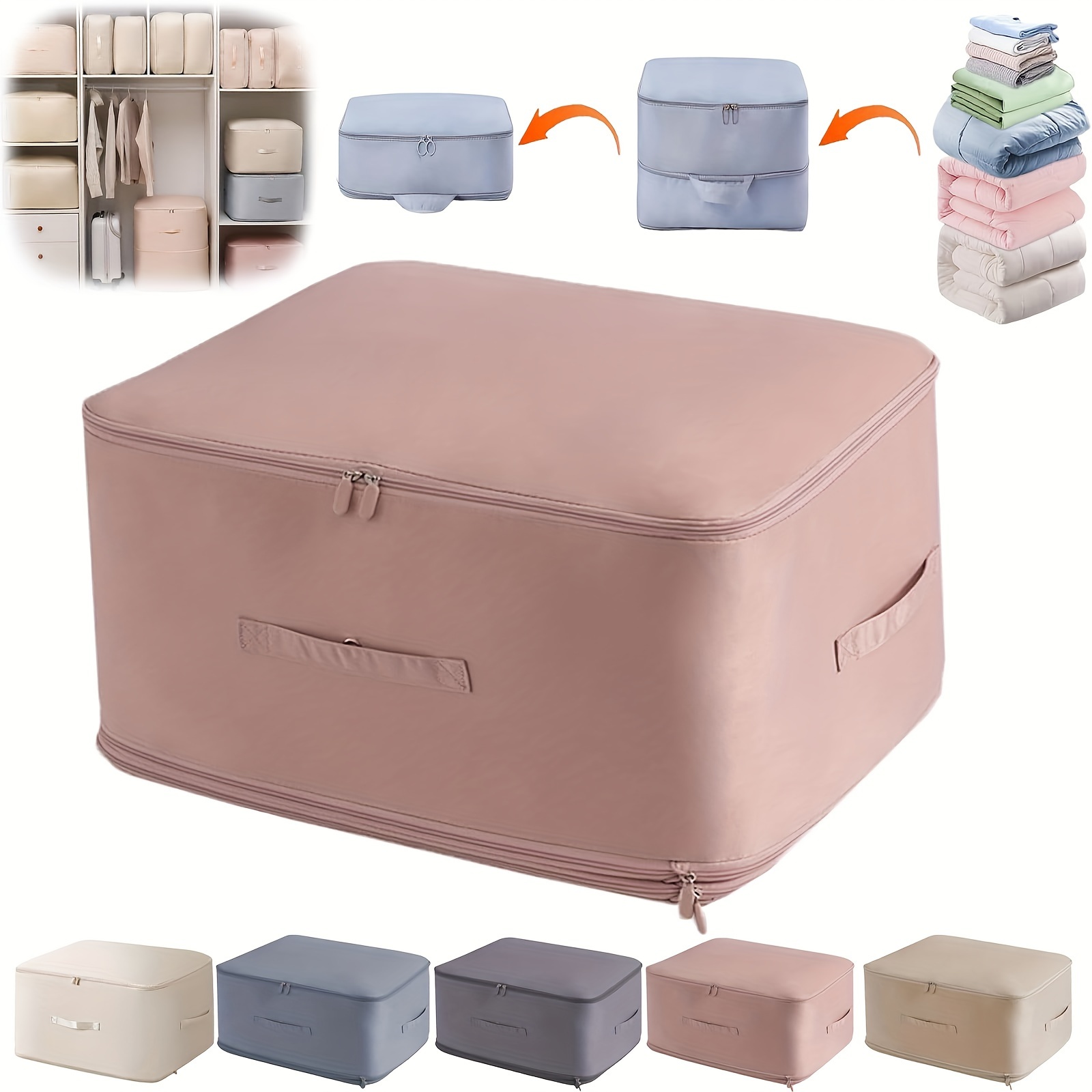 

2024 Ultra Space Saving Self Compression Organizer Bag Propositiony Heavy Duty Moving Bags Compression Storage Bags For Clothes Comforters Blankets Bedding Space Saving