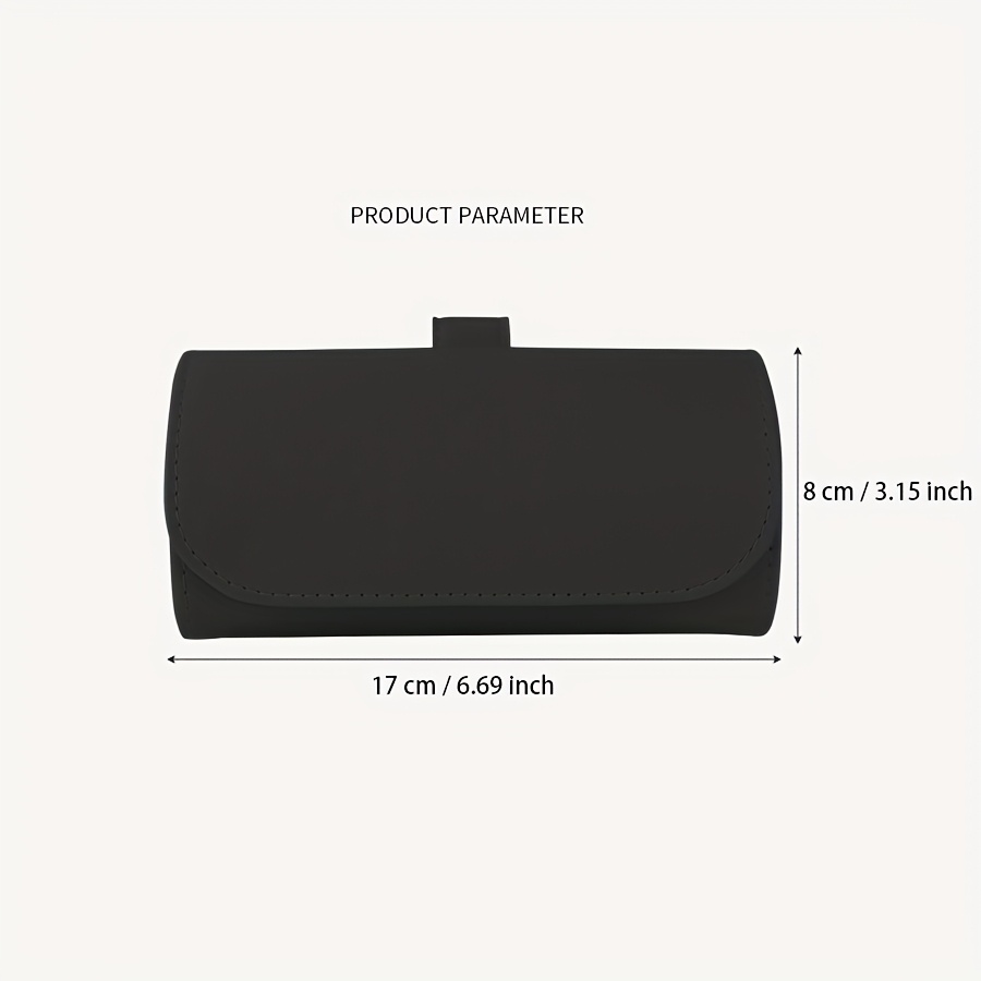 mode brillenhouder voor autozonwering – beige, installatie zonder schade, multifunctionele brillenclip voor voertuigzonwering, auto accessoire | gestikte details | veilige pasvorm bevestiging, mode brillenhouder voor auto 2
