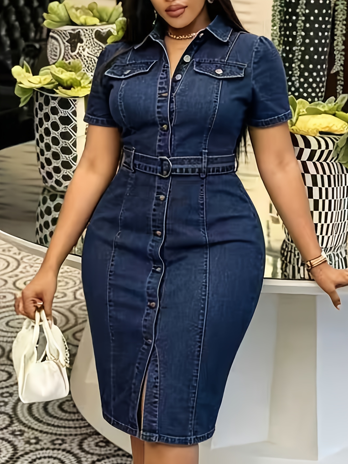 denim womens dresses sold on Temu United States