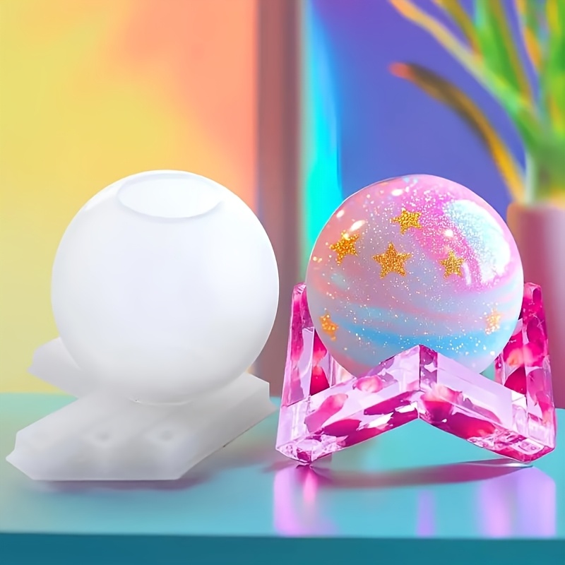 Seamless 3d Spherical Mold, Suitable For Resin And Epoxy Casting - Large Round Spherical, For Flower Preservation, Candle Making And Crafts