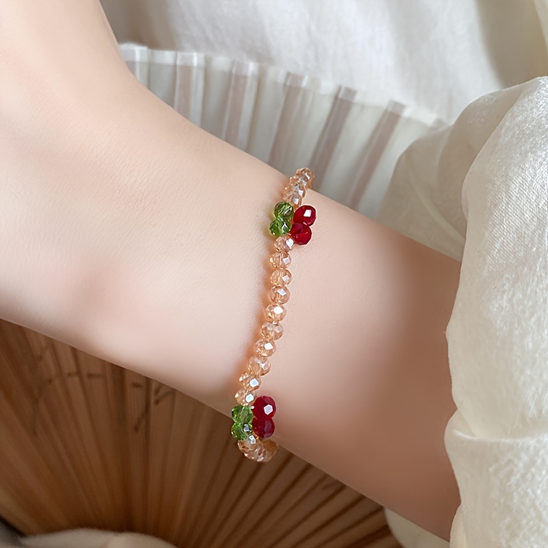 Bohemian Cherry Bead Bracelet Set