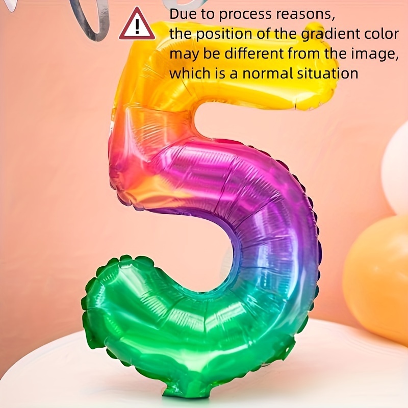 16-inch Festive Birthday Decoration Balloons Colors, Featuring Film Numbers From 0 To 9 For Christmas, Halloween