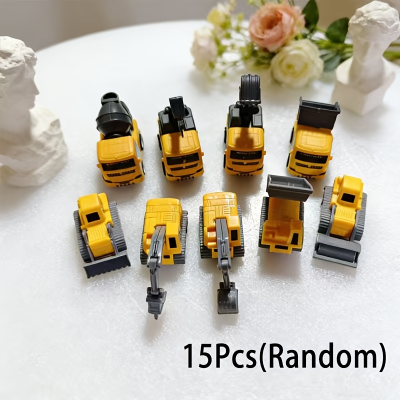 Image of 15pcs Bulk Engineering Trucks - Durable Plastic Vehicles, Multicolor & For Birthday Party Favors, Classroom Rewards, Christmas & Halloween Gifts (non-electric) - For / Play Christmas Halloween