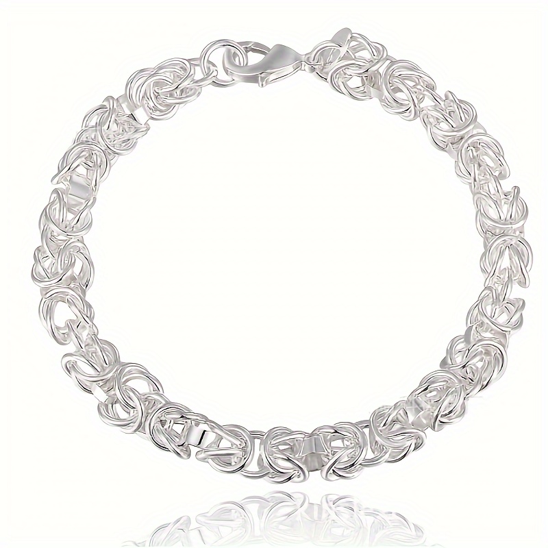 

Bracelet Argenté pour Dames - Bijou Élégant pour Soirée avec Pendentif et Boucle de Sécurité - Argent Sterling 925 , Accessoire Multifonctionnel et Élégant pour Tous