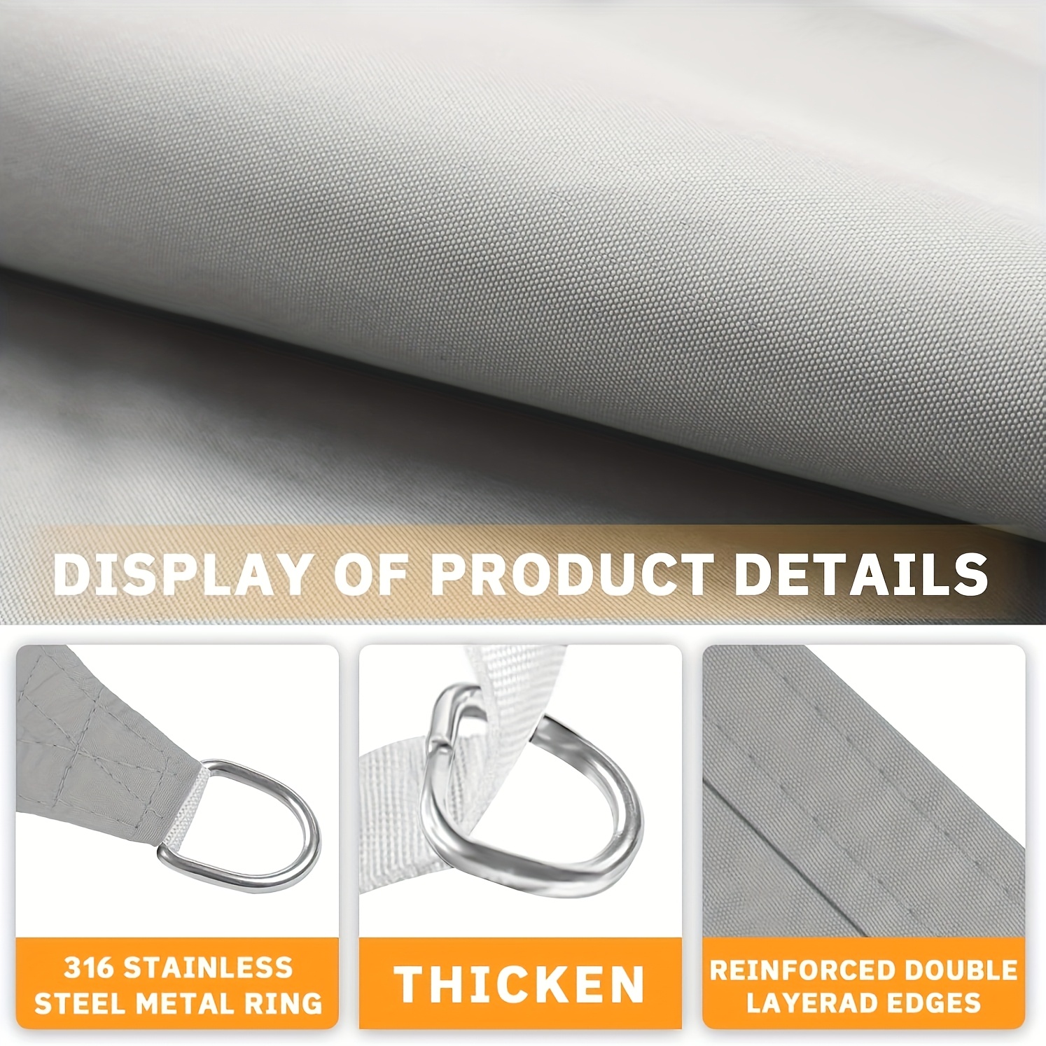 1pc Rectangular Sunshade Sail - 95% UV Blocking Outdoor Canopy with Multiple Sizes, Lightweight & Portable for Garden, Patio, Backyard, Carport - Durable Polyester Fabric, Easy Setup, Shade Sail for Patio, Patio Shade, Modern Patio Accessory, Easy Setup Canopy