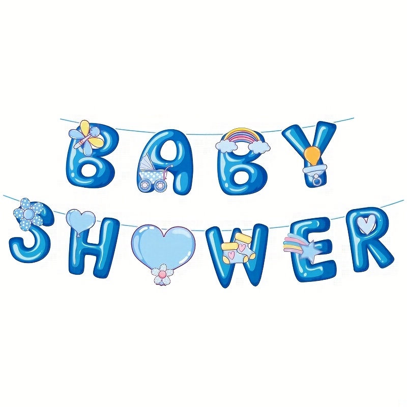 Image of Baby Shower Paper Banner Party Theme Decorations And Backdrop Supplies