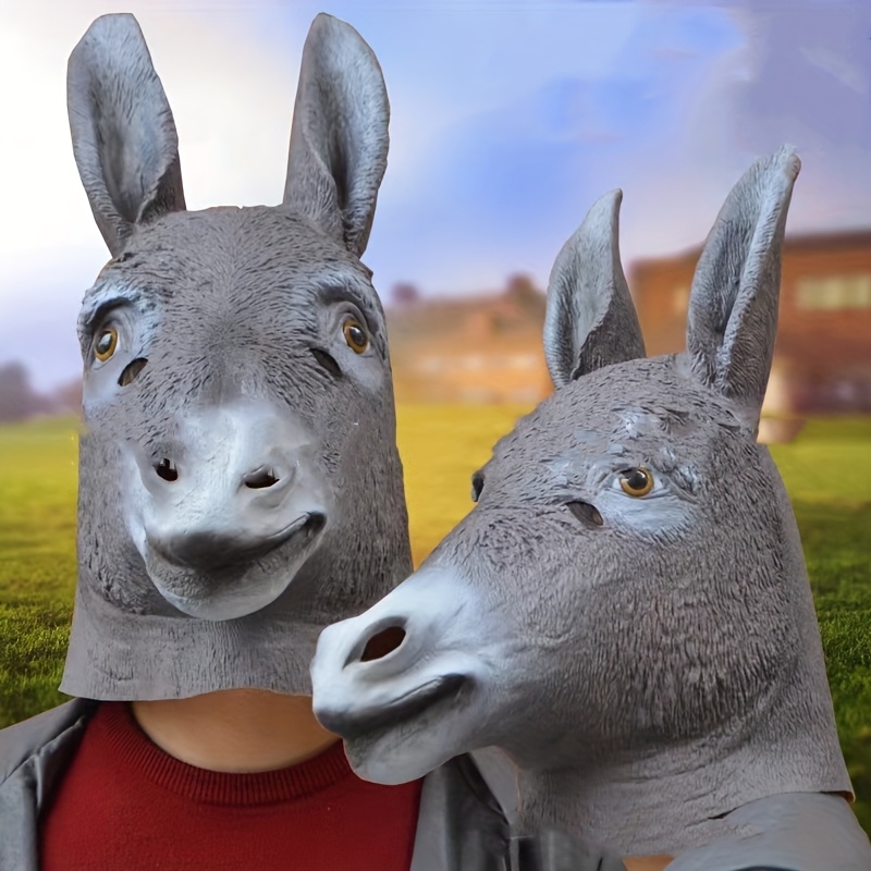 Maschera Testa D'Asino Shrek In Lattice - Realistica, Per Costume Halloween E Carnevale - Foto 10