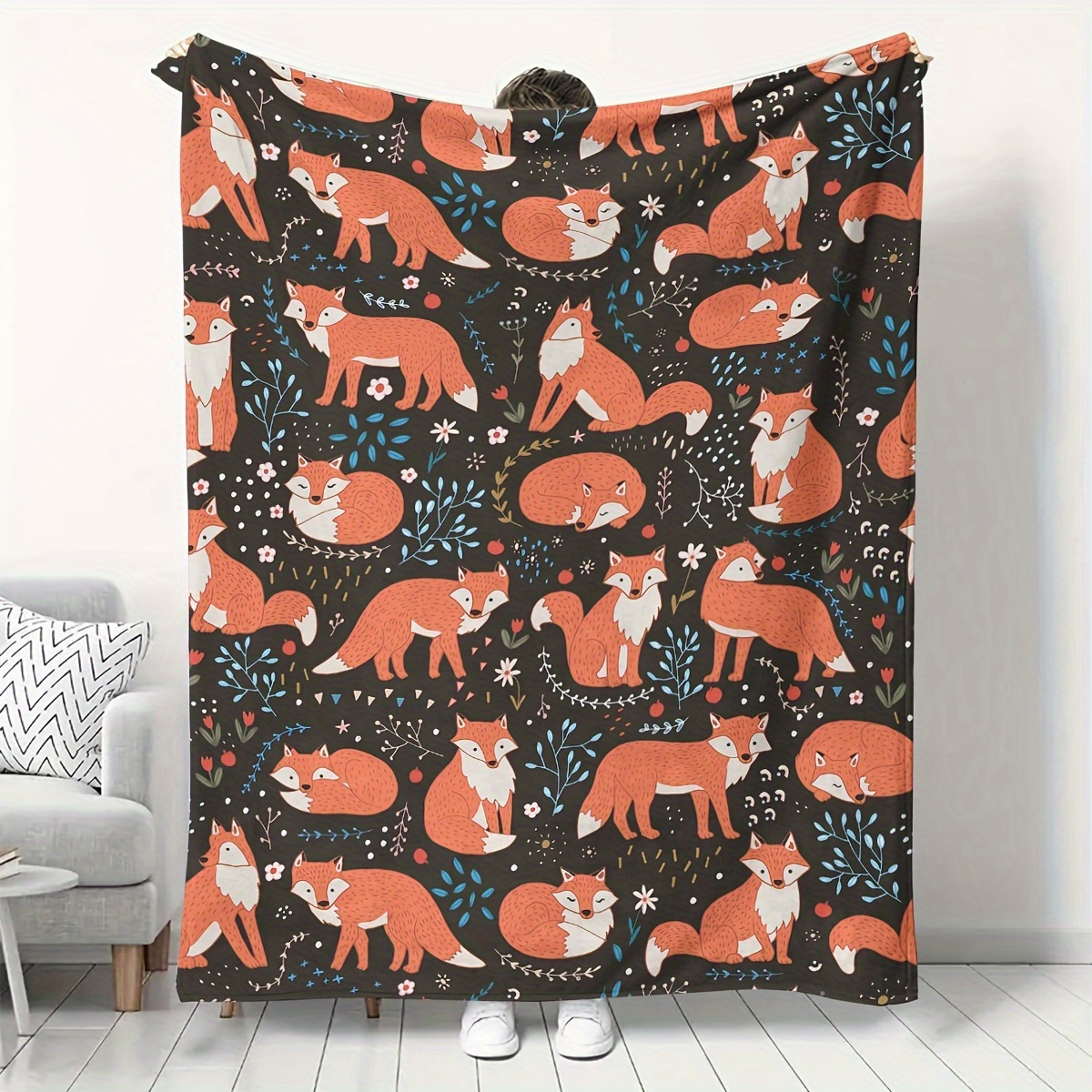 

Fox- Blanket - For , For , Bed, , And