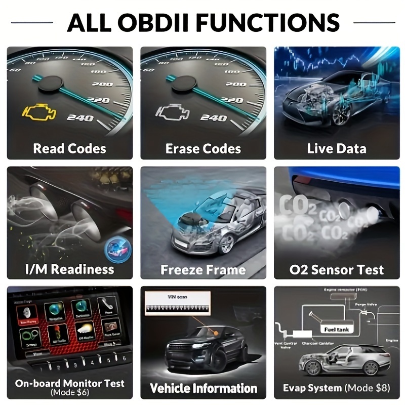 V519 Custom Universal Car OBD II Diagnostic Scanner Car Fault Detector  Diagnostic Scanner