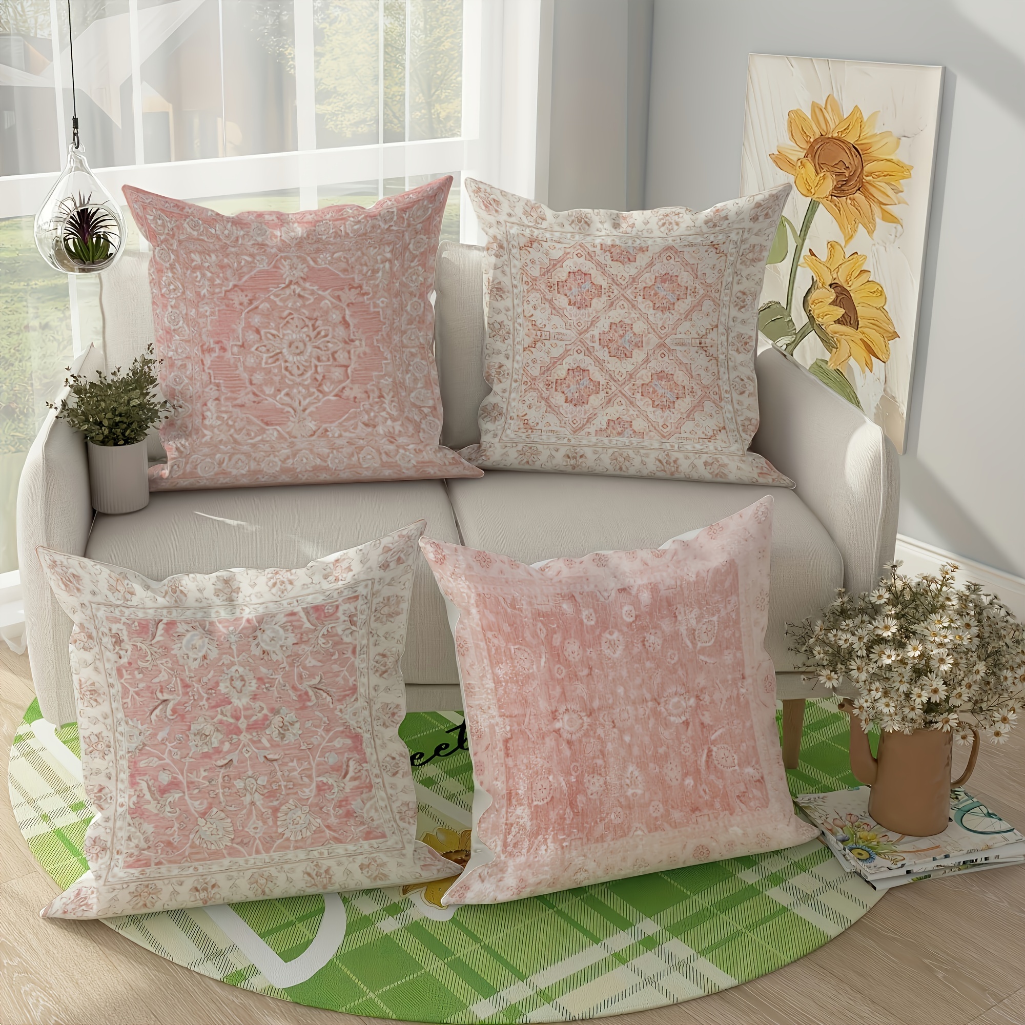 

4pcs Set - Polyester, Zip , For & Bedroom Decor