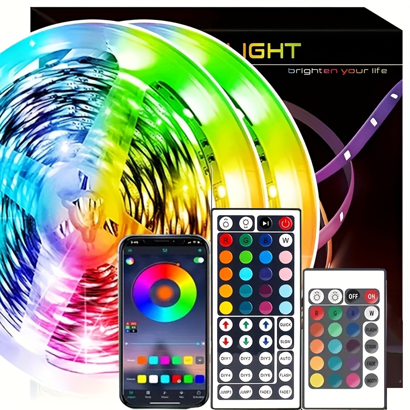 Tira de luces LED de música de 13.2 pies para TV de 48 a 60 pulgadas,  retroiluminación LED RGB con control de aplicación, kit de luz trasera LED  de TV