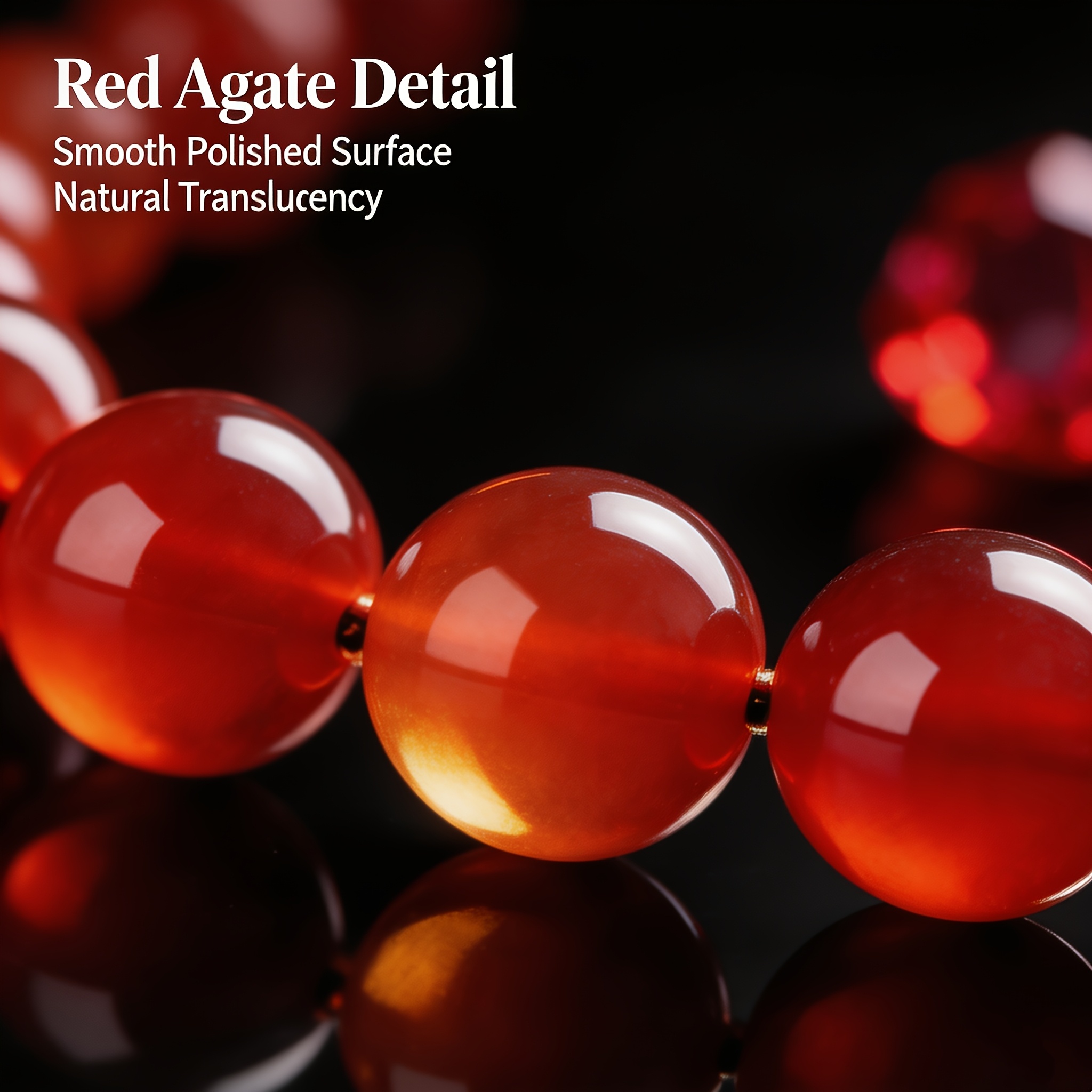 Translucent Natural Red Agate Ring, Elegant Daily Wear