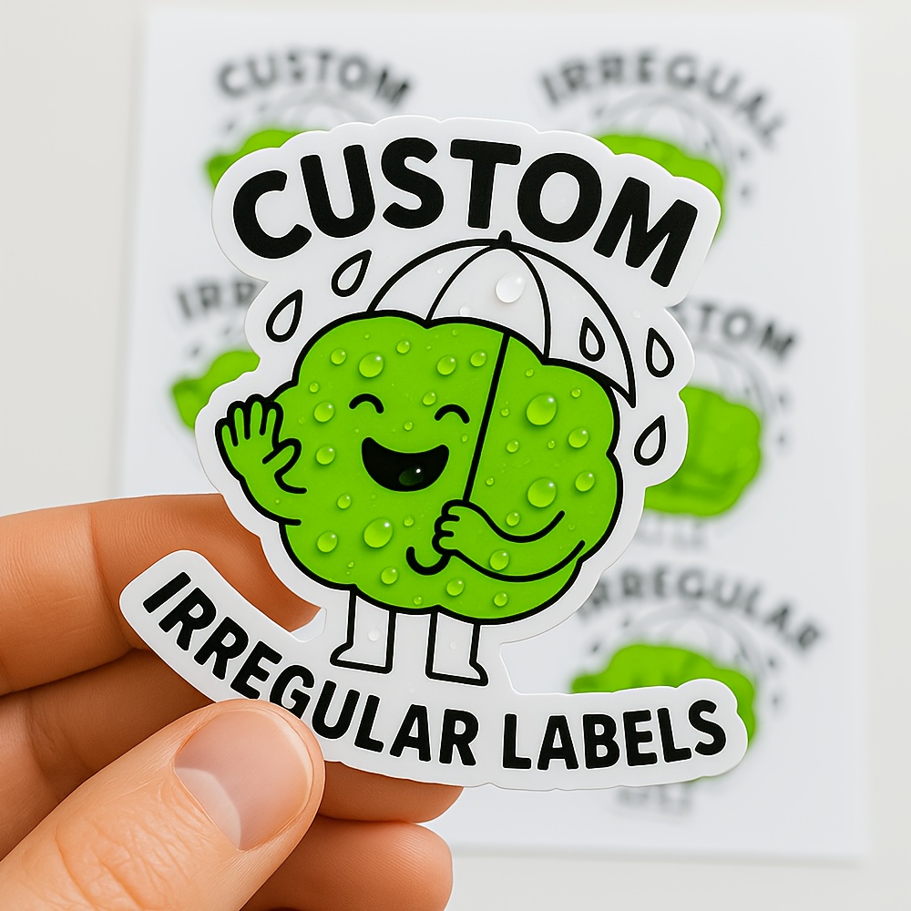 Custom Irregular Vinyl Stickers & Labels - Die-Cut  , Waterproof & Strong  , Durable Decals for Business  , Photos, Images - Personalized with Your Design,   Your Own Graphics, Stickers for Crafts, Personalized Labels,   Design,   Print