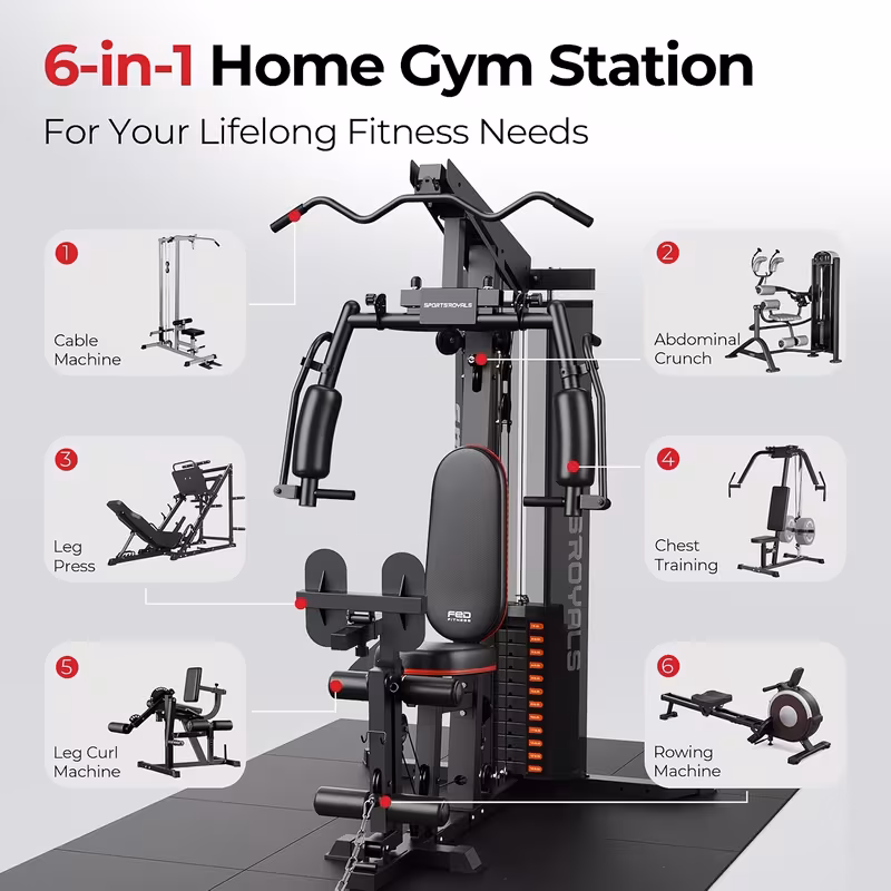 multifunctional for home gym equipment 150lbs weight stack all in one workout machine 35 exercise functions with adjustable seat pulley system stable h base full body trainer for home garage apartment without battery Product details 1