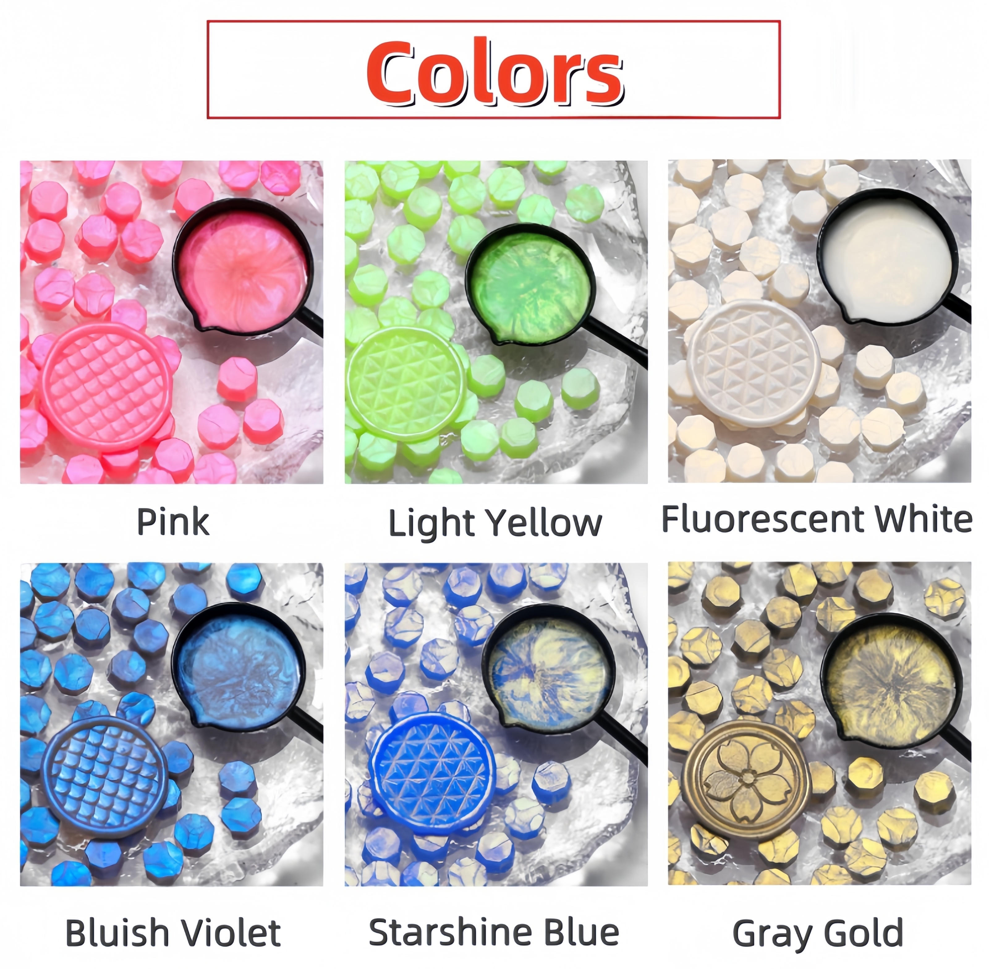 200pcs Pink Purple Wax Seal Beads Kit - 10 Colors For Letters, Invitations & Gift Wrapping