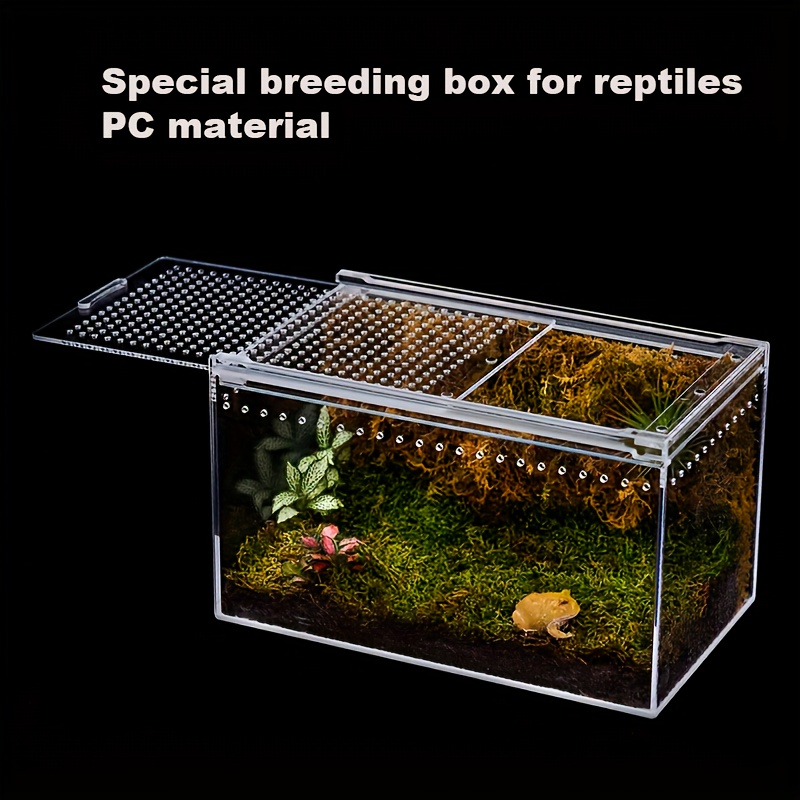 

Climbing Pet Lizard And Turtle Breeding Box, Pc Material, Water And Land Dual Use, Sealed And Waterproof, Good , Thickened And