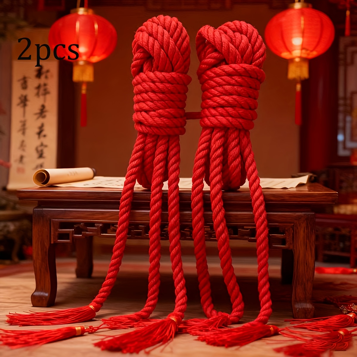 TEMU 2pcs Red Rope, Festive, Wedding Bundle Quilt, Bundle Quilt Bundle , A Must For Weddings!