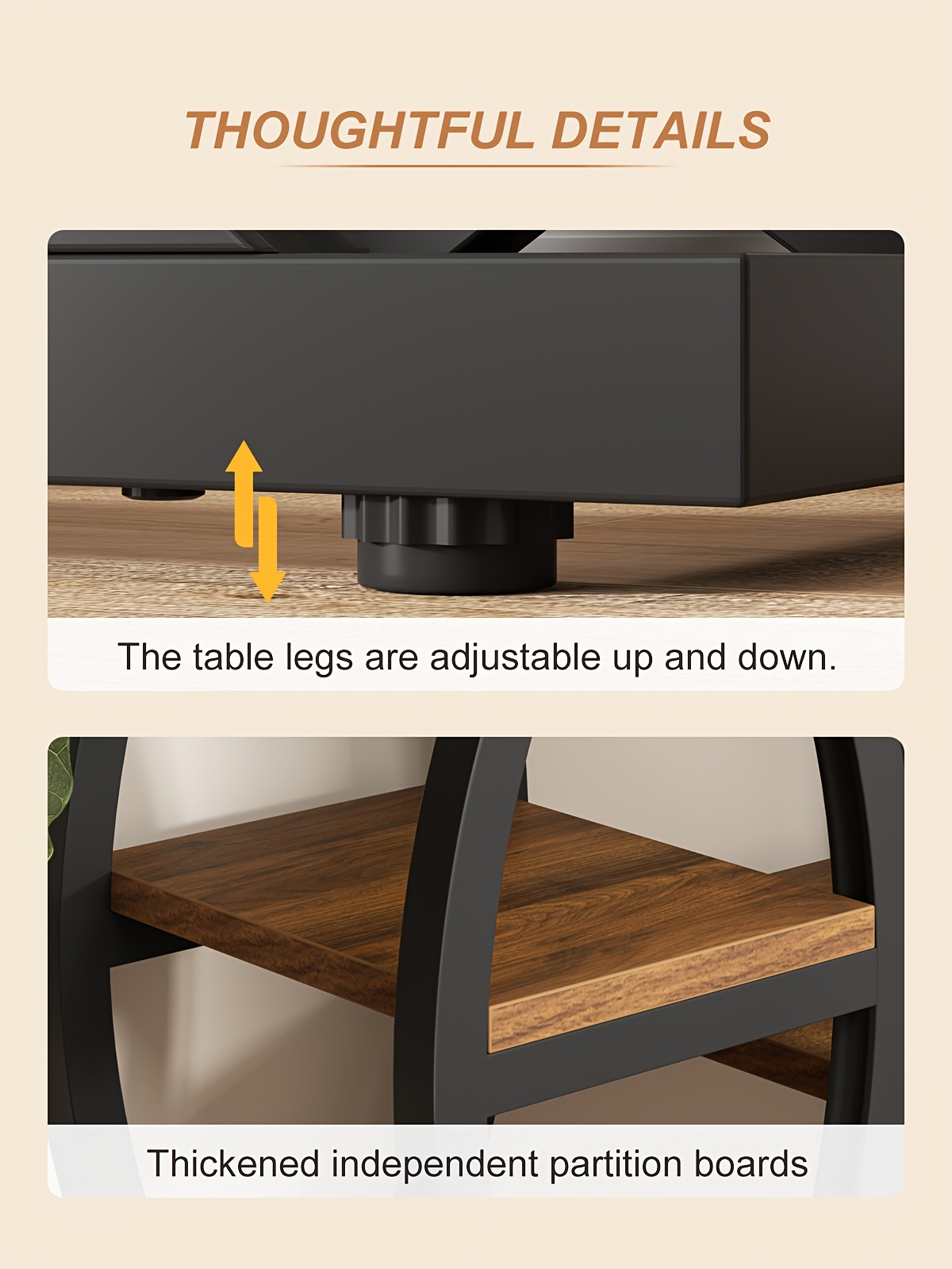 39-Inch Holiday-Themed Console Table, 4-Tier Sofa Side Table with Storage Shelves, Narrow Wood And Metal Frame Decorative Table, Suitable for Small Spaces, Hallway, Entryway, And Christmas