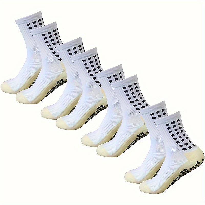 4/5/6 Pairs of Men&#39;s Anti-slip Football Socks, Thickened Sweat-absorbing and Breathable Socks, Crew Ground Socks, Suitable for Football, Basketball, Running, Mountaineering and Other Outdoor Sports, Sports Socks, Training Socks, Gift Socks