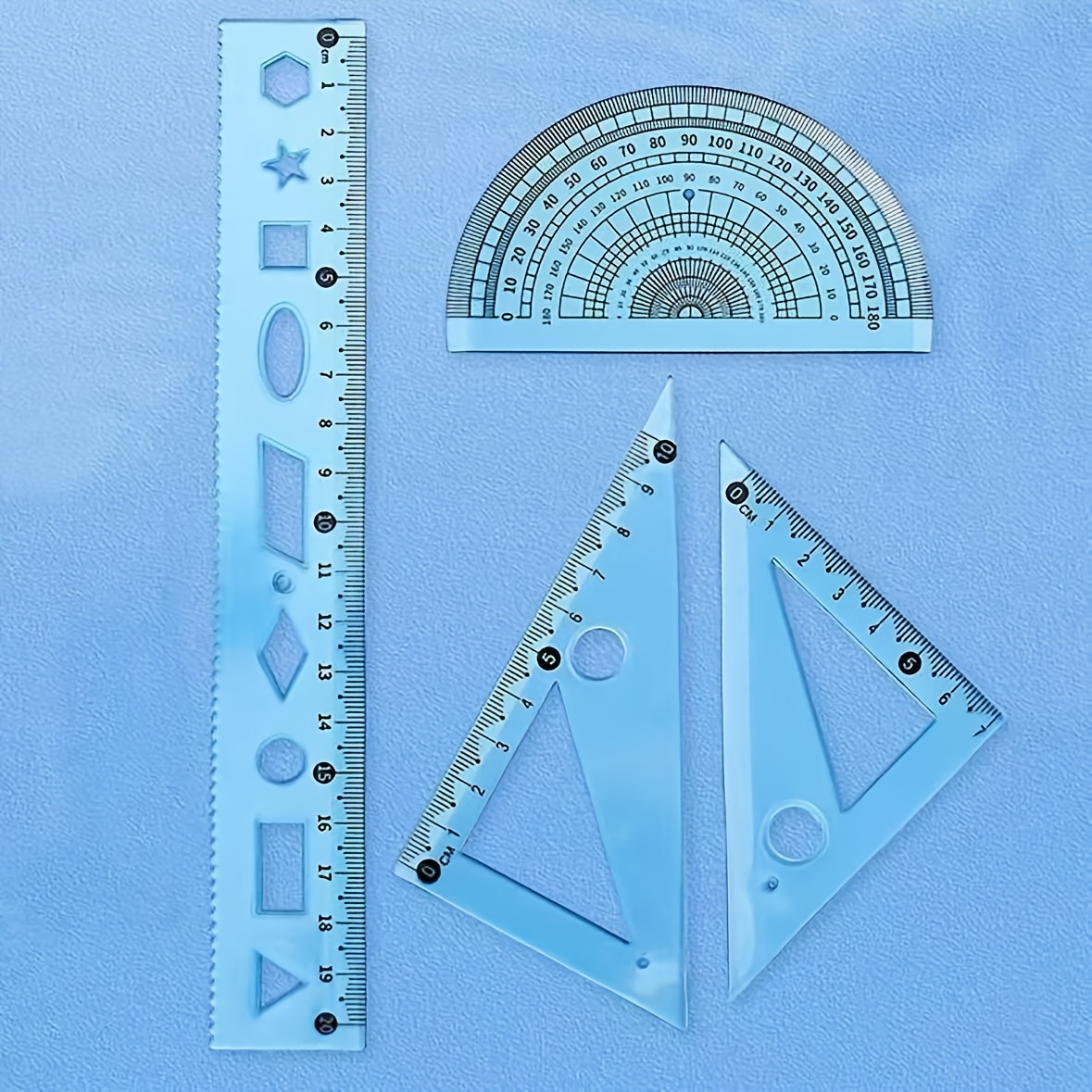 TEMU 4pcs Flexible Ruler Set With , Multifunctional Drawing Markers, Student Supplies, Random Colors, School Supplies, Back To School