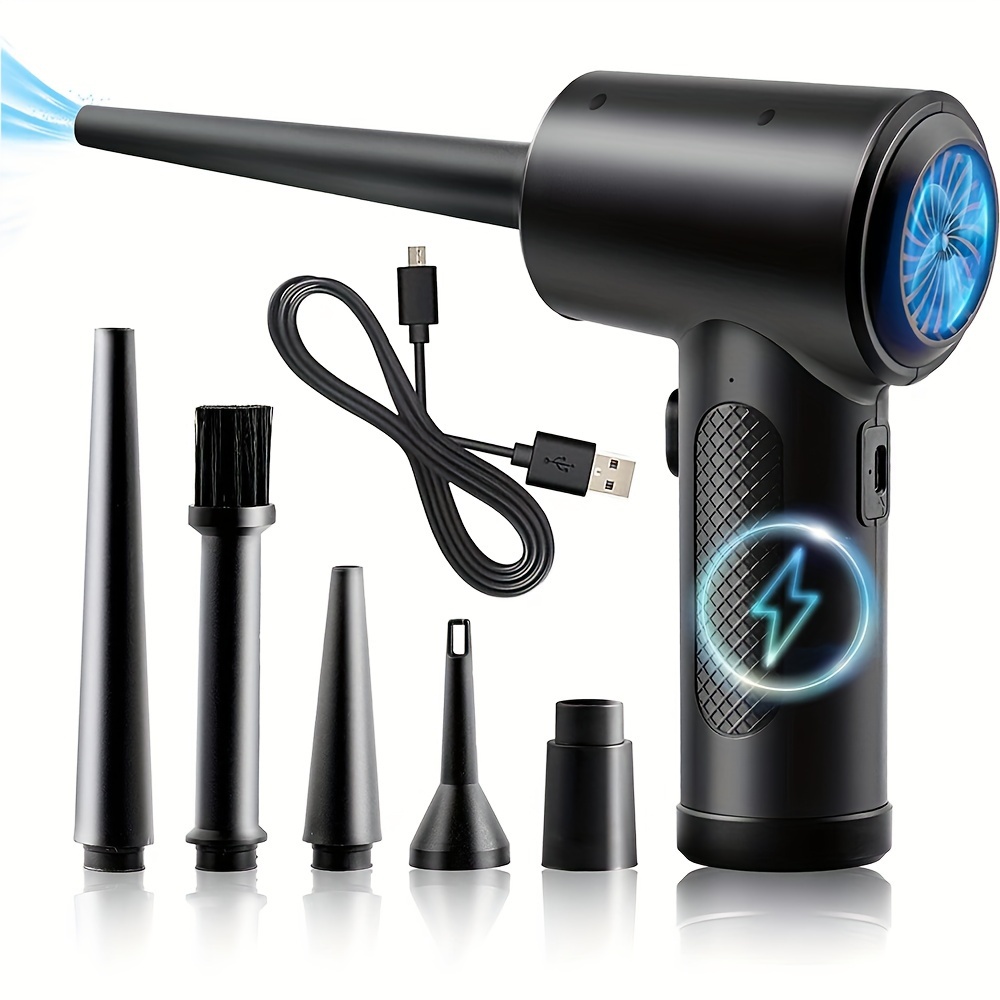 compressed air dust collector electric dust blower rechargeable cordless blower   adjustable   cleaning kit used for cleaning car computer keyboards and cameras air dust blower