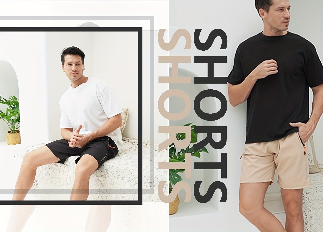Men'S 5pcs Casual Workout Shorts with Zipper Pocket, Men'S Trainning Gym Athletic Sport Active Waist Drawstring Lightweight Shorts