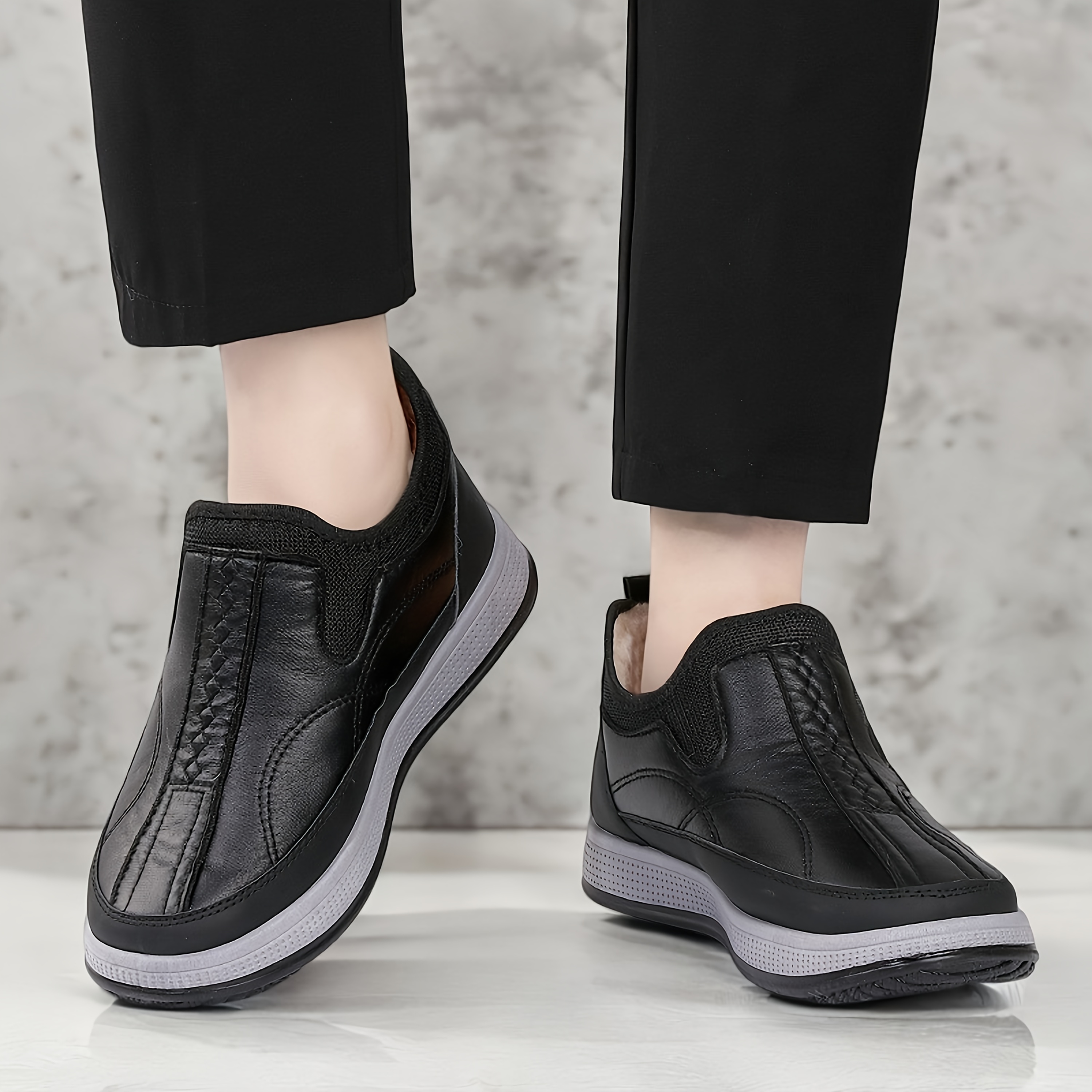 mens slip winter boots weather snow shoes solid - Temu United Kingdom