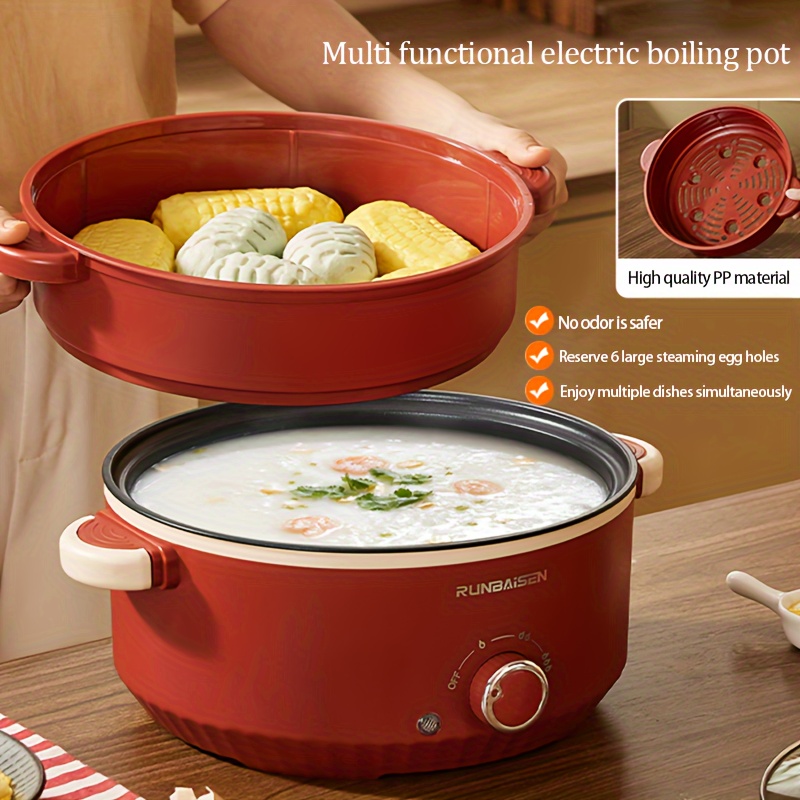 large capacity home car electric cooking pot electric pot multi functional cooking pot integrated pot   non stick electric   pot electric steamer details 1