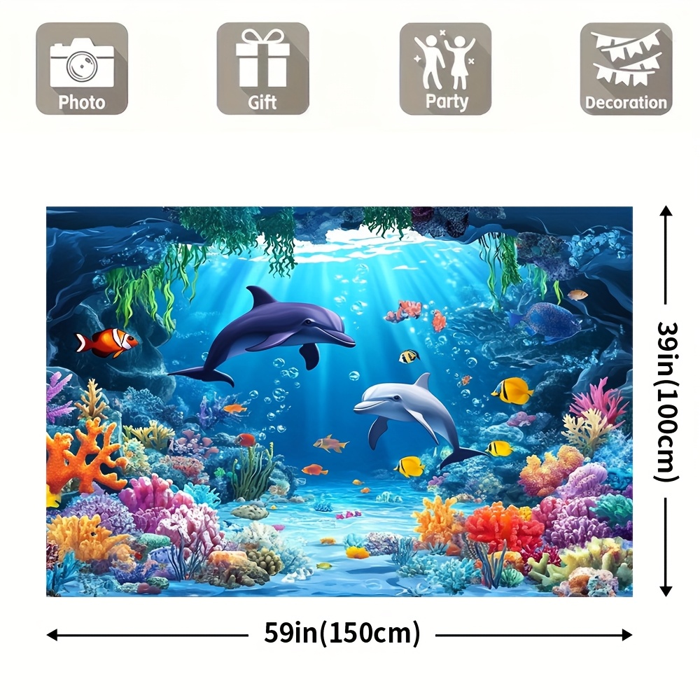 TEMU 1pc, Background Cloth (39x59in, 51x59in, 70.8x90.5in) View Fabric,without Electricity Birthday For Christmas Decor